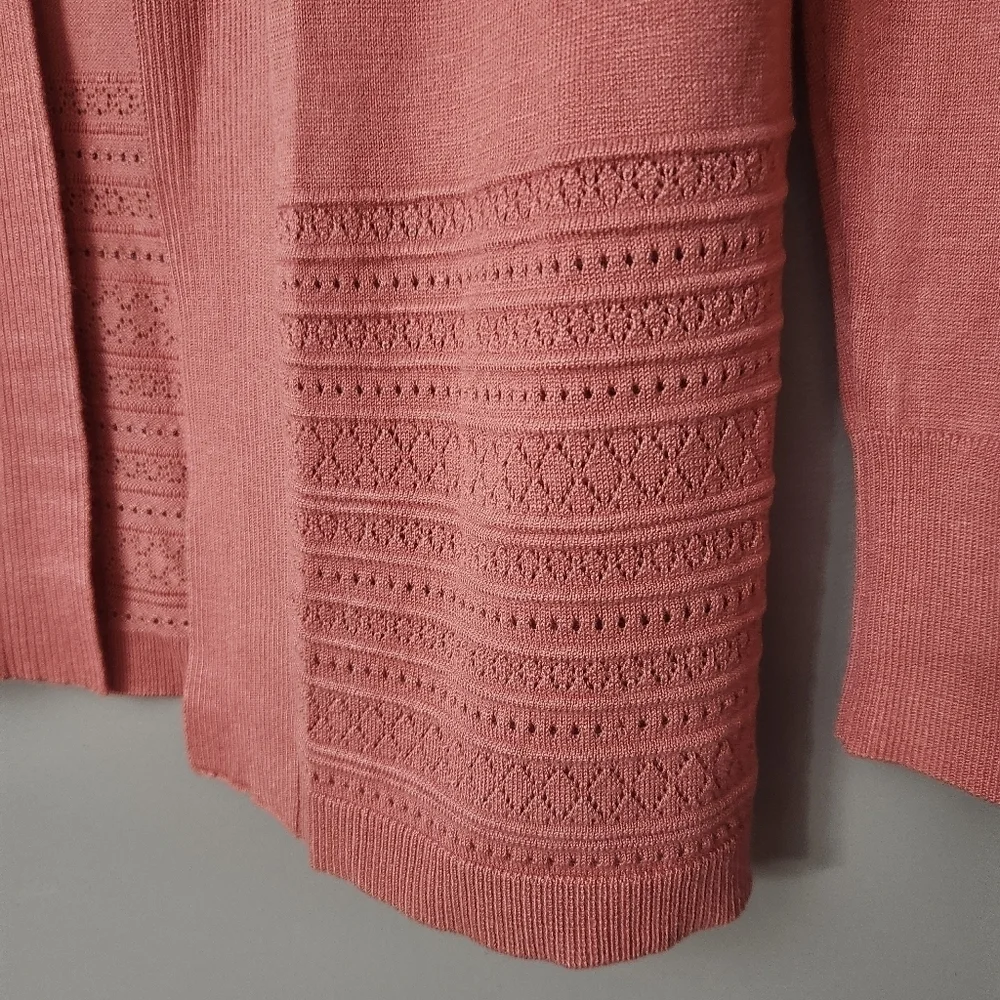 Lety & Me open cardigan NWT size XS dusty pink rose color - Picture 2 of 8